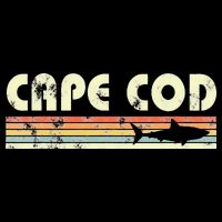Cape Cod Retro Style with Shark graphic Magnet