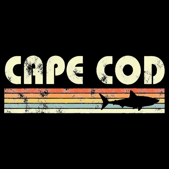 Cape Cod Retro Style with Shark graphic Magnet