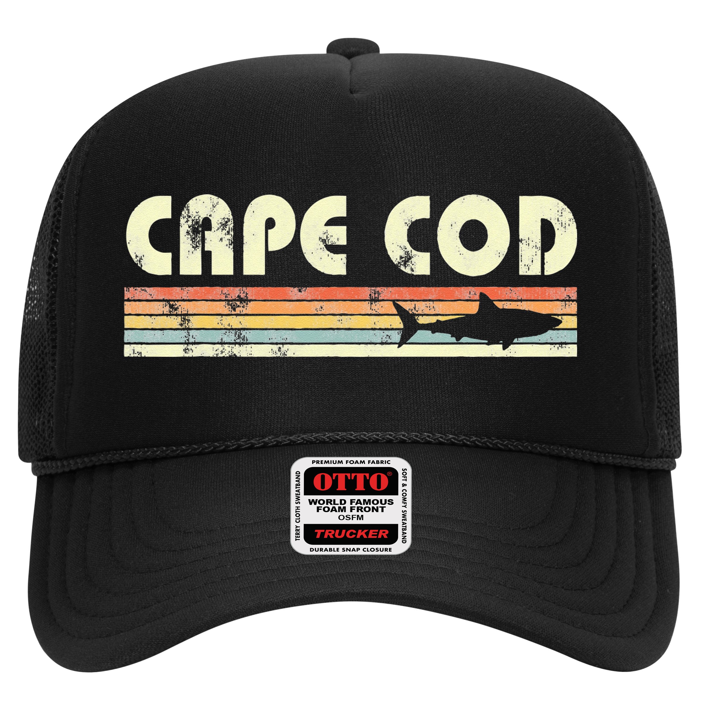 Cape Cod Retro Style with Shark graphic Hat