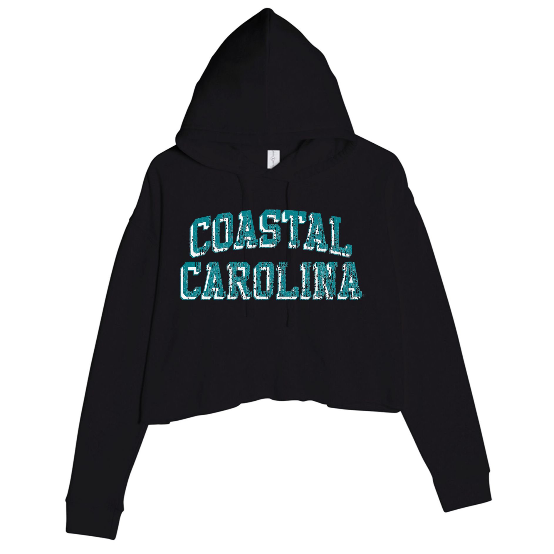 Coastal Carolina Retro Arch Logo Crop Fleece Hoodie