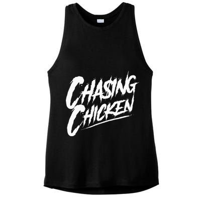 Chasing Chicken Rap Get Money Chasing Chicken Ladies PosiCharge Tri-Blend Wicking Tank
