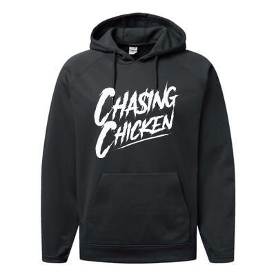 Chasing Chicken Rap Get Money Chasing Chicken Performance Fleece Hoodie