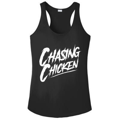 Chasing Chicken Rap Get Money Chasing Chicken Ladies PosiCharge Competitor Racerback Tank