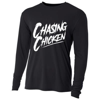 Chasing Chicken Rap Get Money Chasing Chicken Cooling Performance Long Sleeve Crew