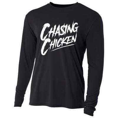 Chasing Chicken Rap Get Money Chasing Chicken Cooling Performance Long Sleeve Crew