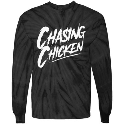 Chasing Chicken Rap Get Money Chasing Chicken Tie-Dye Long Sleeve Shirt