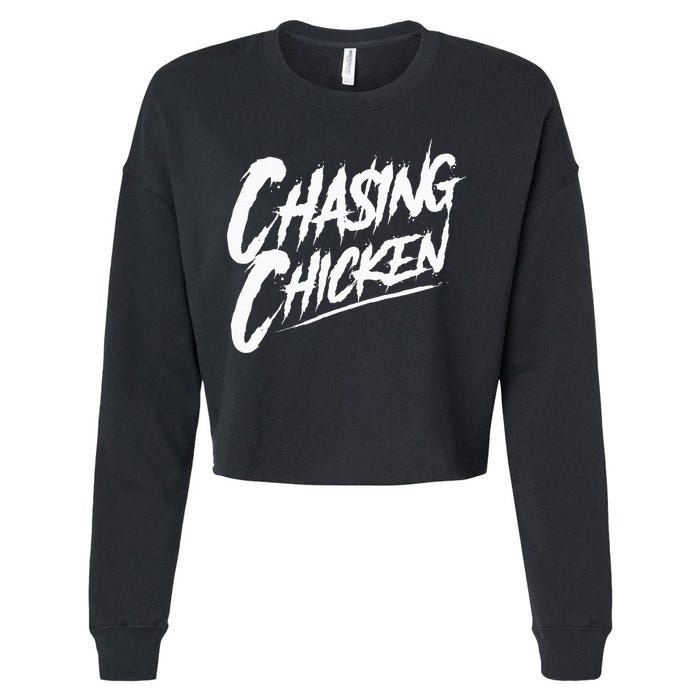 Chasing Chicken Rap Get Money Chasing Chicken Cropped Pullover Crew