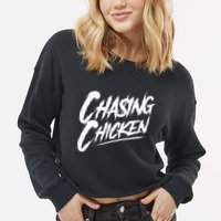 Chasing Chicken Rap Get Money Chasing Chicken Cropped Pullover Crew