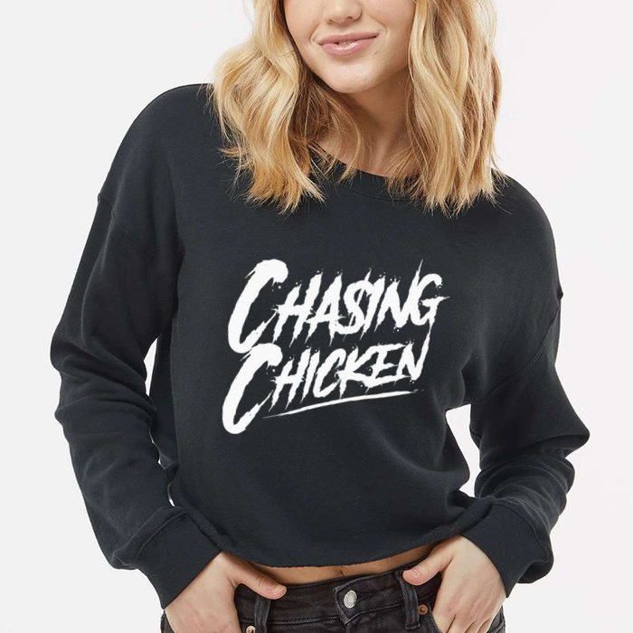 Chasing Chicken Rap Get Money Chasing Chicken Cropped Pullover Crew