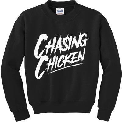 Chasing Chicken Rap Get Money Chasing Chicken Kids Sweatshirt
