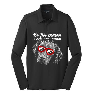 Curly Coated Retriever Valentines Edition Meaningful Gift Silk Touch Performance Long Sleeve Polo