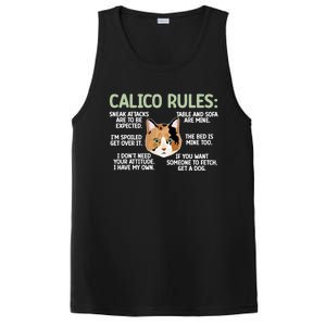 Calico Cat Rules Calico Cat Lover Calico Cat Owner Gift PosiCharge Competitor Tank