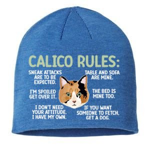 Calico Cat Rules Calico Cat Lover Calico Cat Owner Gift Sustainable Beanie