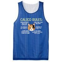 Calico Cat Rules Calico Cat Lover Calico Cat Owner Gift Mesh Reversible Basketball Jersey Tank