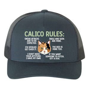 Calico Cat Rules Calico Cat Lover Calico Cat Owner Gift Yupoong Adult 5-Panel Trucker Hat