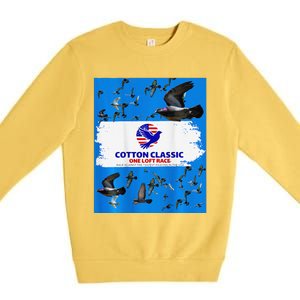 Cotton Classic Racing Pigeons One Loft Race Premium Crewneck Sweatshirt