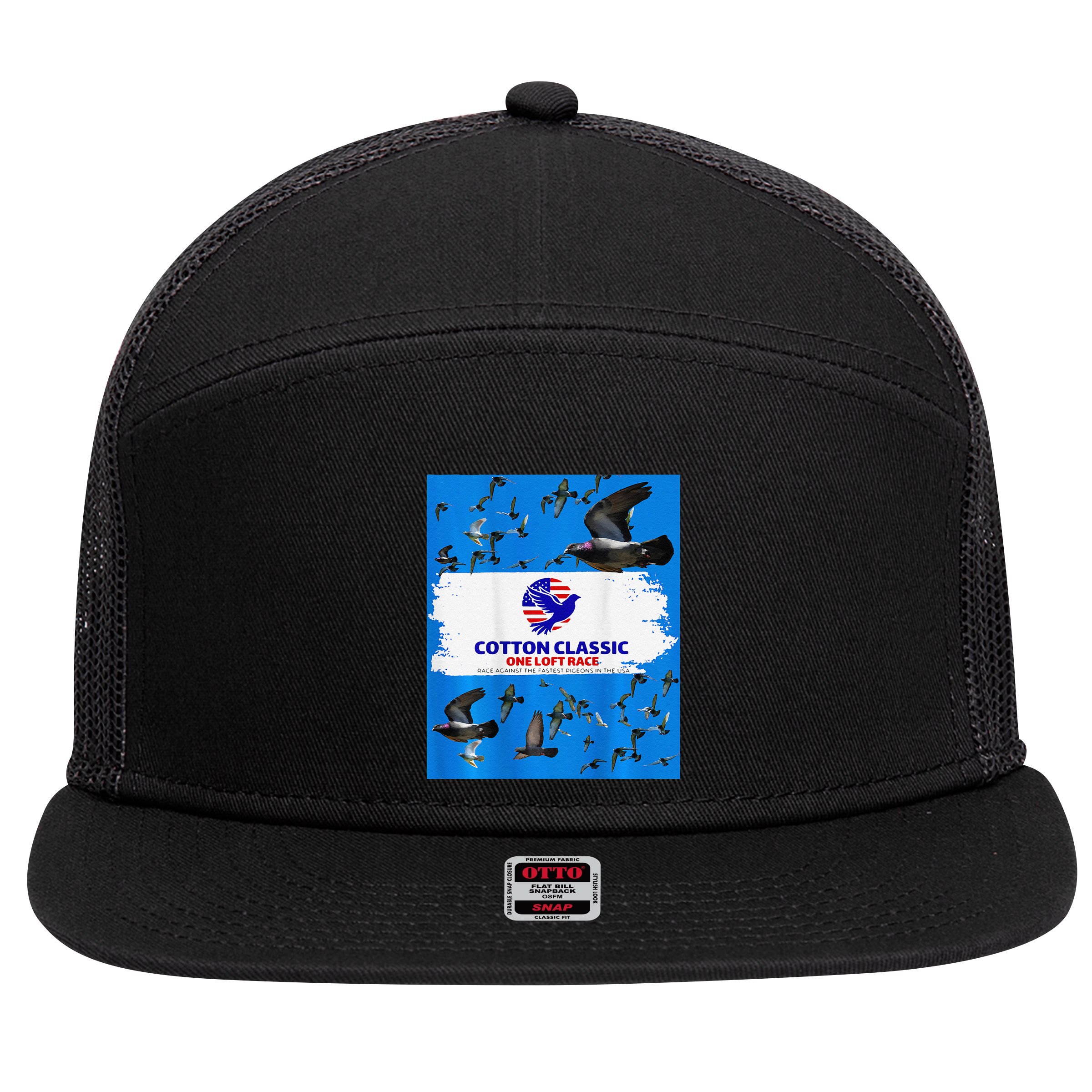 Cotton Classic Racing Pigeons One Loft Race 7 Panel Mesh Trucker Snapback Hat