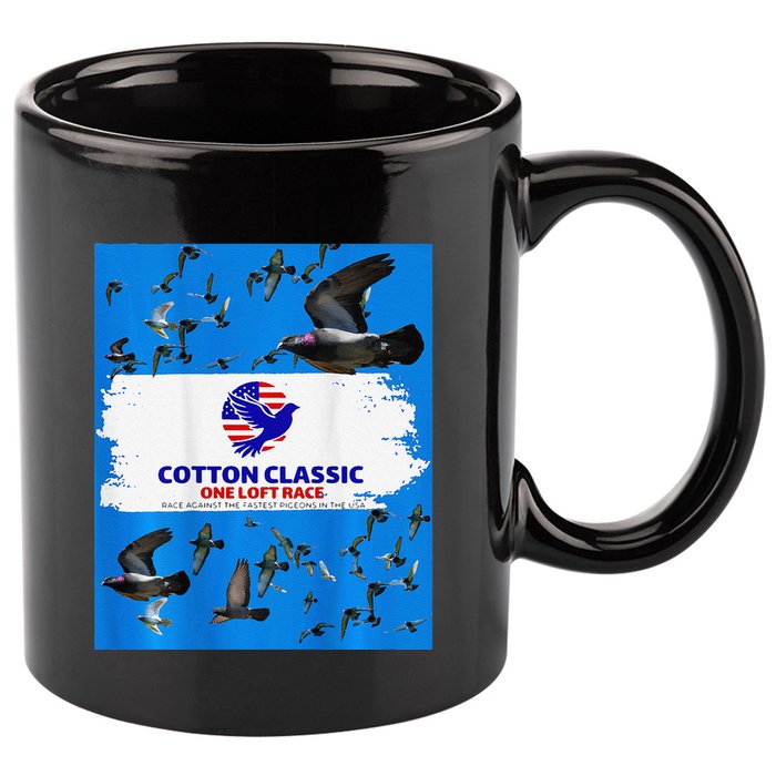 Cotton Classic Racing Pigeons One Loft Race 11oz C Handle Ceramic Mug