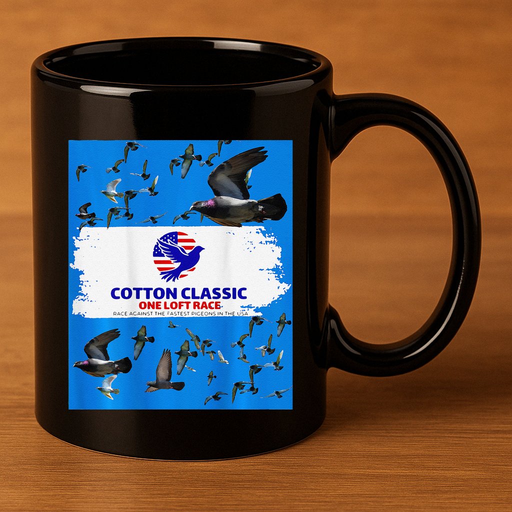Cotton Classic Racing Pigeons One Loft Race 11oz C Handle Ceramic Mug