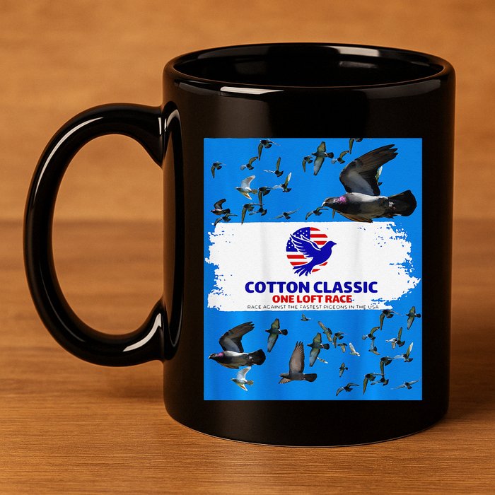 Cotton Classic Racing Pigeons One Loft Race 11oz C Handle Ceramic Mug