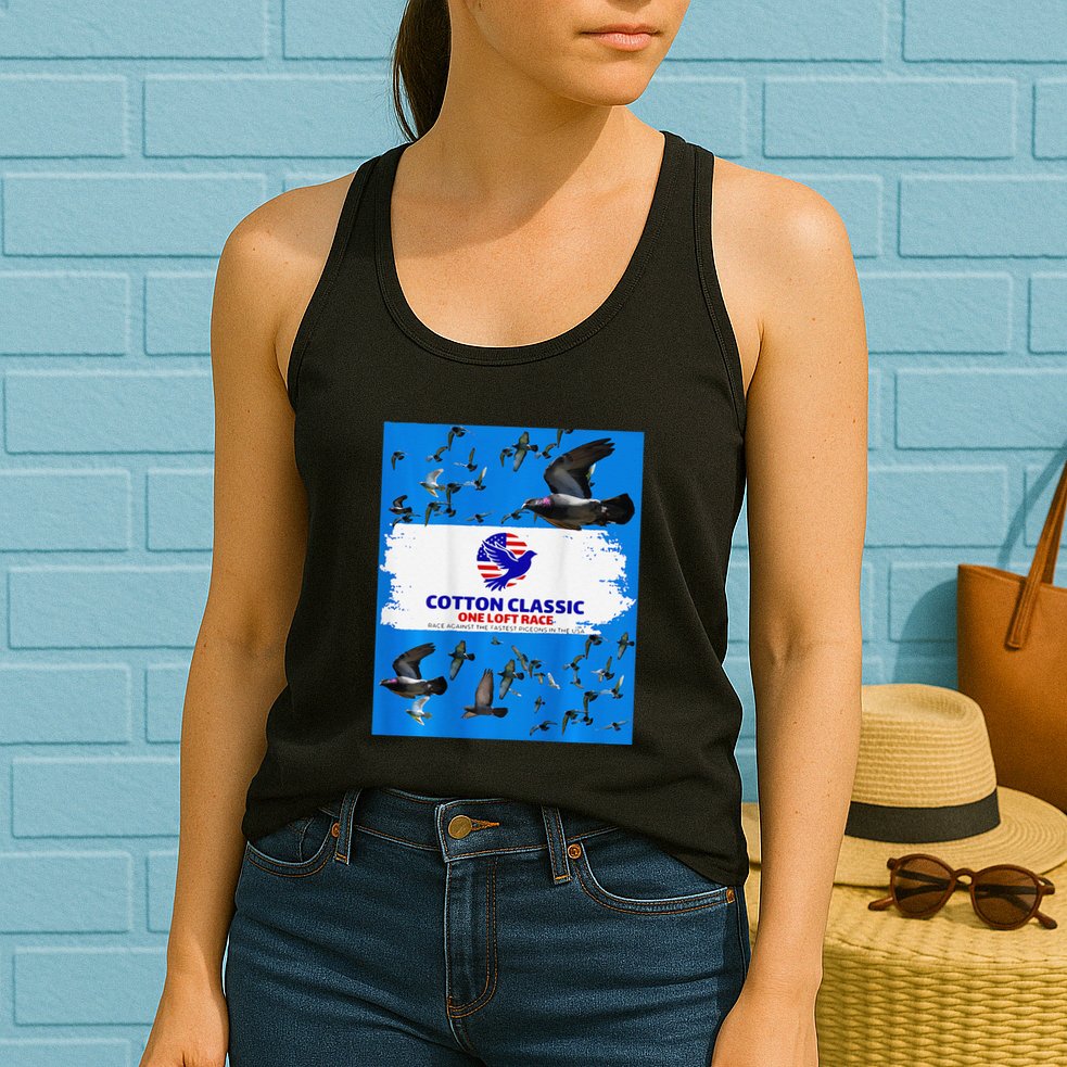 Cotton Classic Racing Pigeons One Loft Race Womens Tank Top