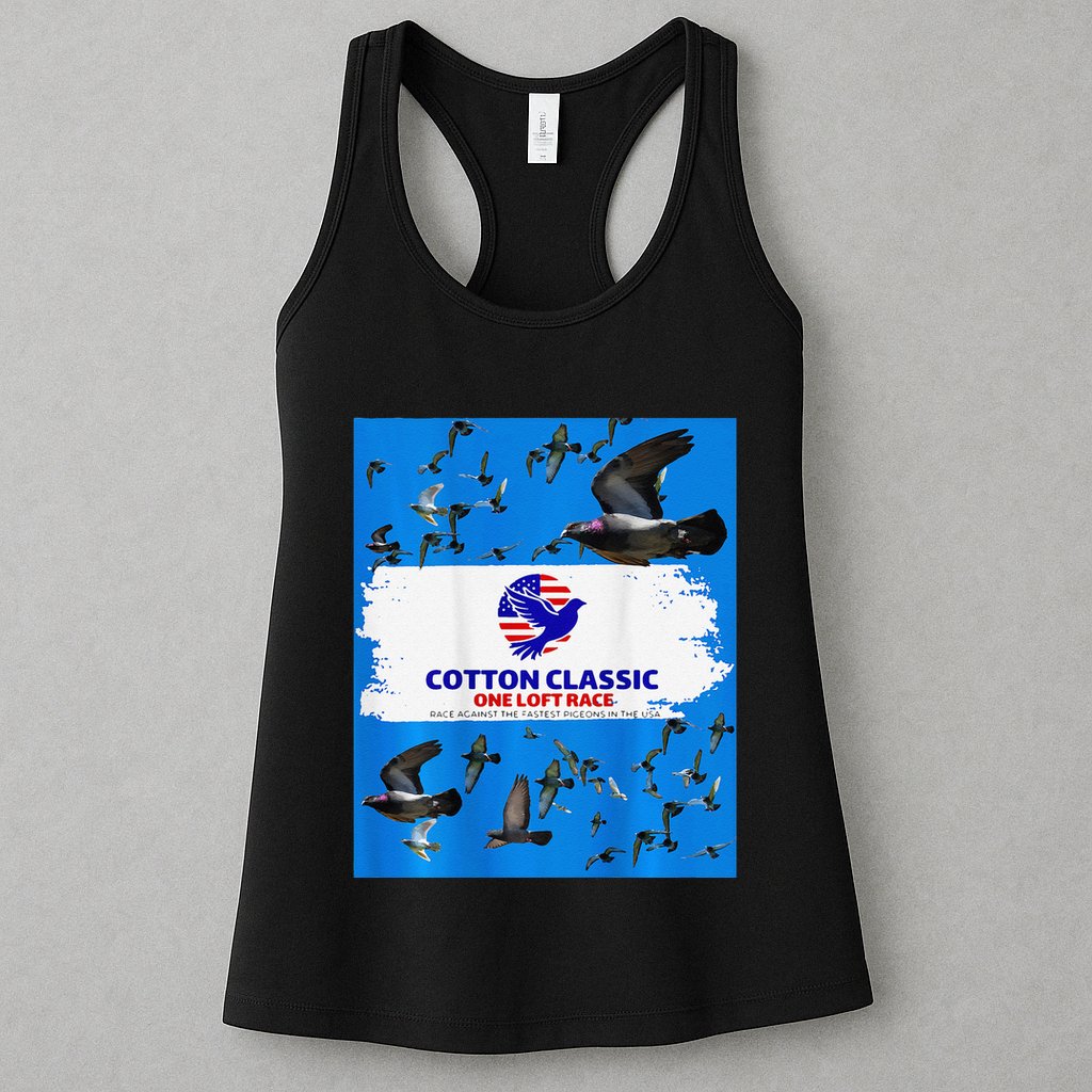Cotton Classic Racing Pigeons One Loft Race Womens Tank Top