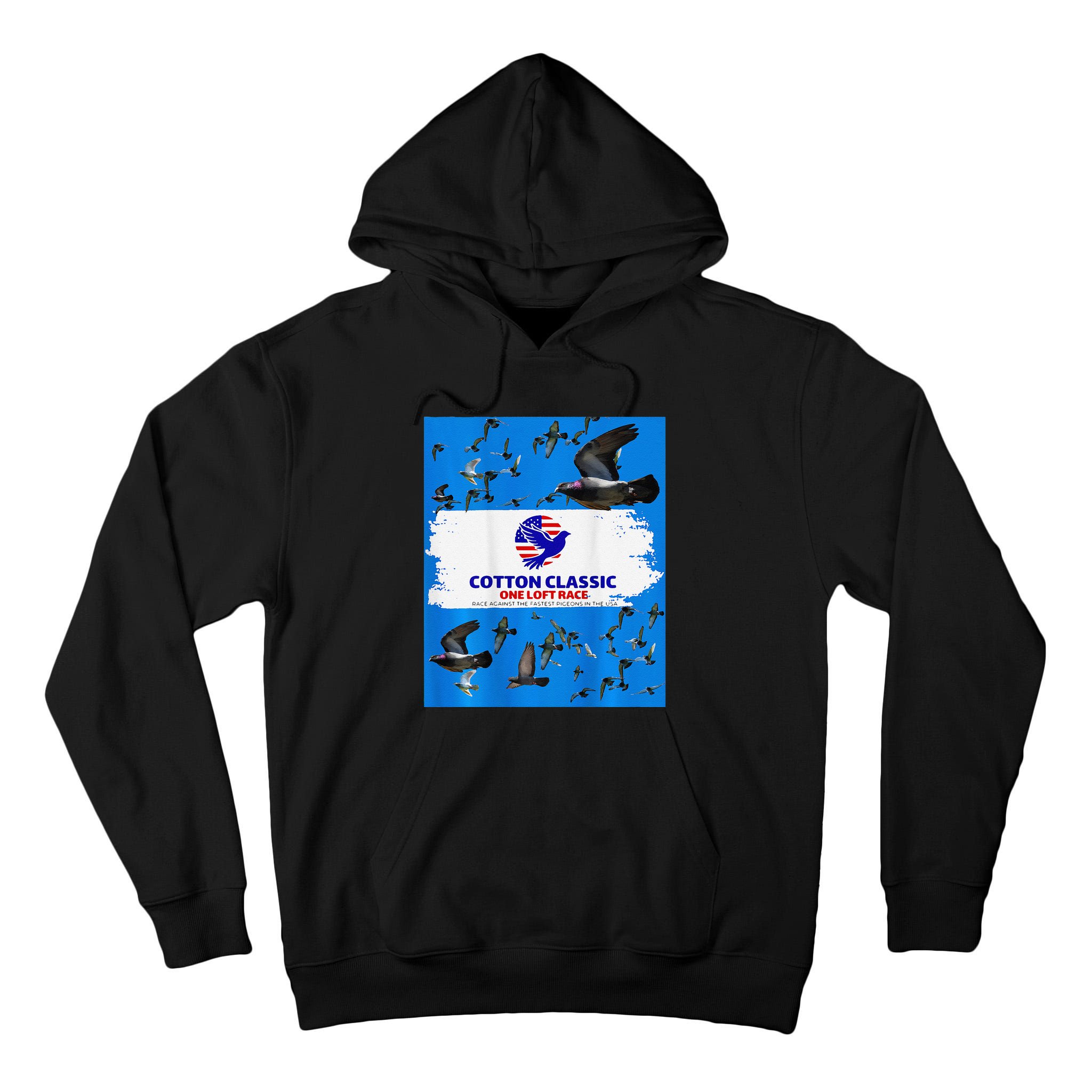 Cotton Classic Racing Pigeons One Loft Race Tall Hoodie