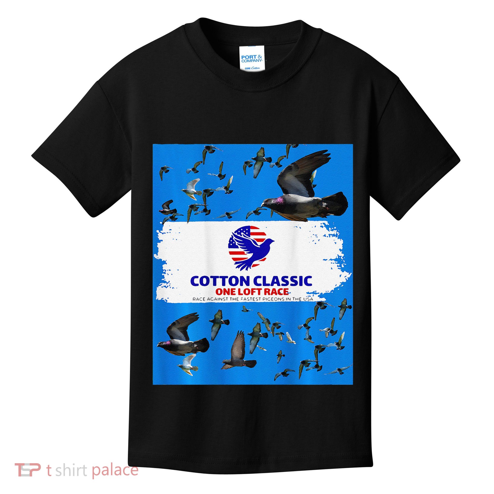 Cotton Classic Racing Pigeons One Loft Race Kids T-Shirt