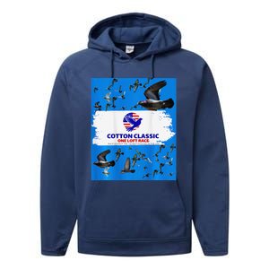 Cotton Classic Racing Pigeons One Loft Race Performance Fleece Hoodie