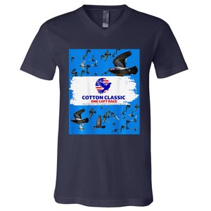 Cotton Classic Racing Pigeons One Loft Race V-Neck T-Shirt