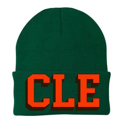 Cle Cleveland Retro Vintage Classic Ohio Gift Knit Cap Winter Beanie