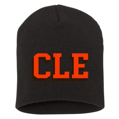 Cle Cleveland Retro Vintage Classic Ohio Gift Short Acrylic Beanie