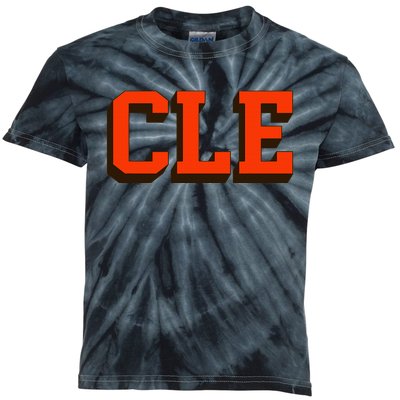 Cle Cleveland Retro Vintage Classic Ohio Gift Kids Tie-Dye T-Shirt