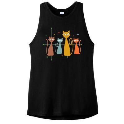 Century Cat Retro Cool Ladies PosiCharge Tri-Blend Wicking Tank