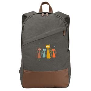 Century Cat Retro Cool Cotton Canvas Backpack