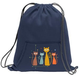 Century Cat Retro Cool Sweatshirt Cinch Pack Bag