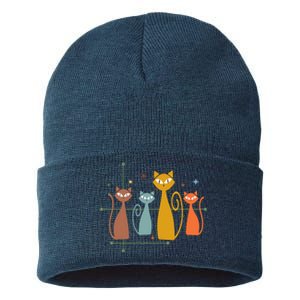 Century Cat Retro Cool Sustainable Knit Beanie