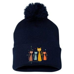 Century Cat Retro Cool Pom Pom 12in Knit Beanie