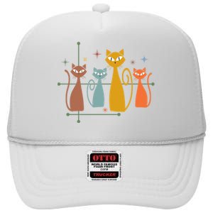 Century Cat Retro Cool High Crown Mesh Back Trucker Hat