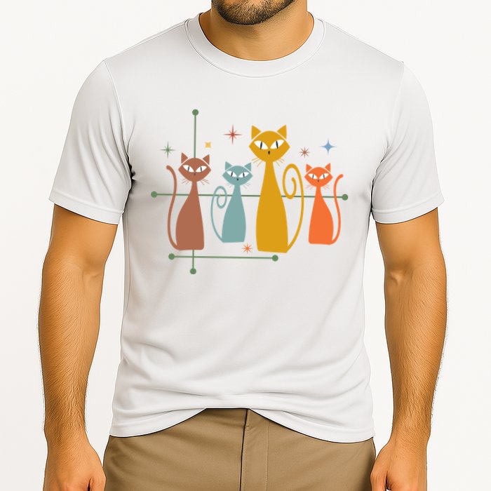 Century Cat Retro Cool Cooling Performance Crew T-Shirt