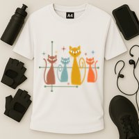 Century Cat Retro Cool Cooling Performance Crew T-Shirt