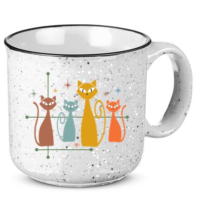 Century Cat Retro Cool 15oz Campfire Ceramic Mug
