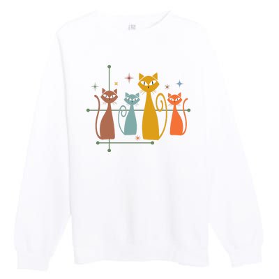 Century Cat Retro Cool Premium Crewneck Sweatshirt