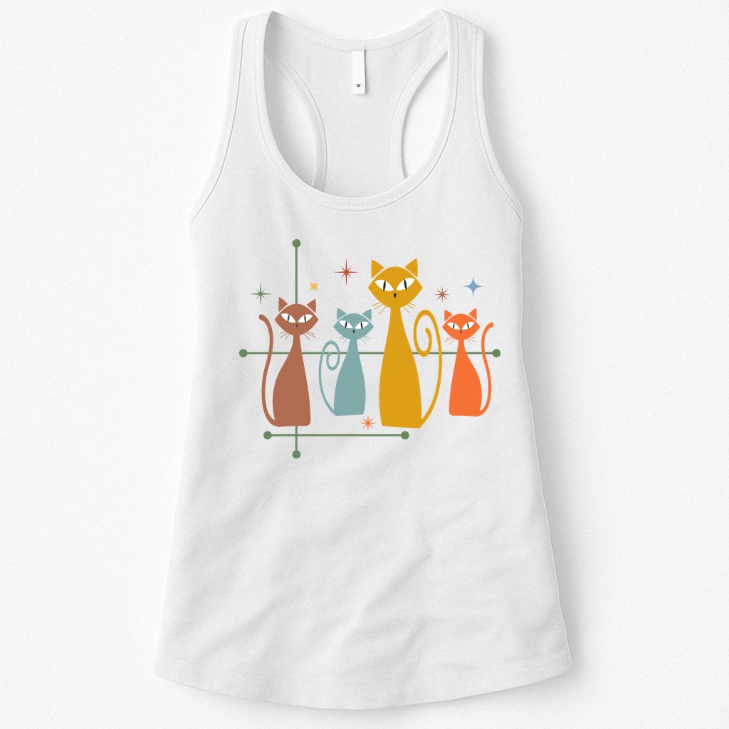 Century Cat Retro Cool Womens Tank Top