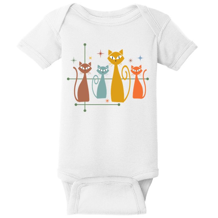 Century Cat Retro Cool Baby Bodysuit