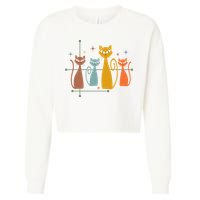 Century Cat Retro Cool Cropped Pullover Crew