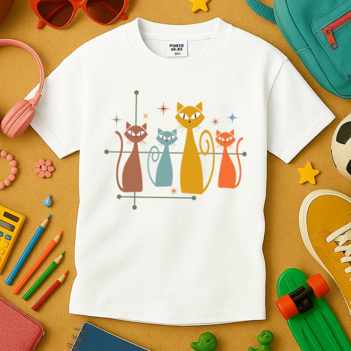 Century Cat Retro Cool Kids T-Shirt
