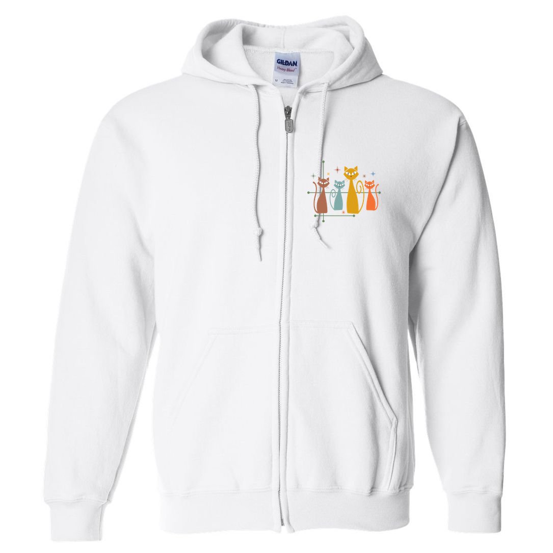 Century Cat Retro Cool Full Zip Hoodie