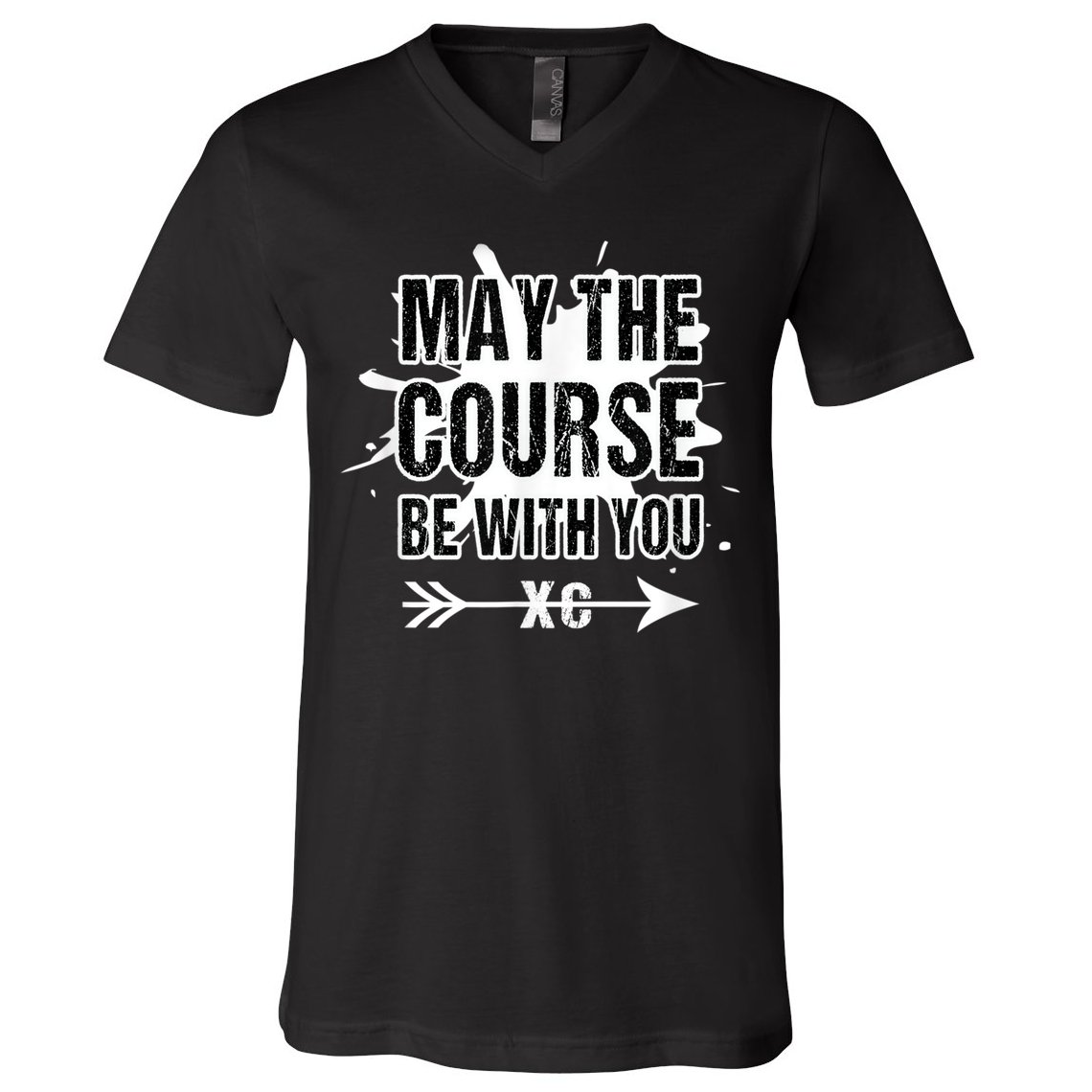 Cross Country Runner May The Course Be With You V-Neck T-Shirt
