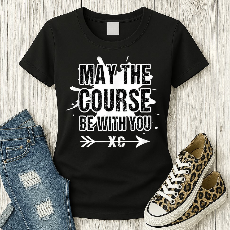 Cross Country Runner May The Course Be With You Womens T-Shirt